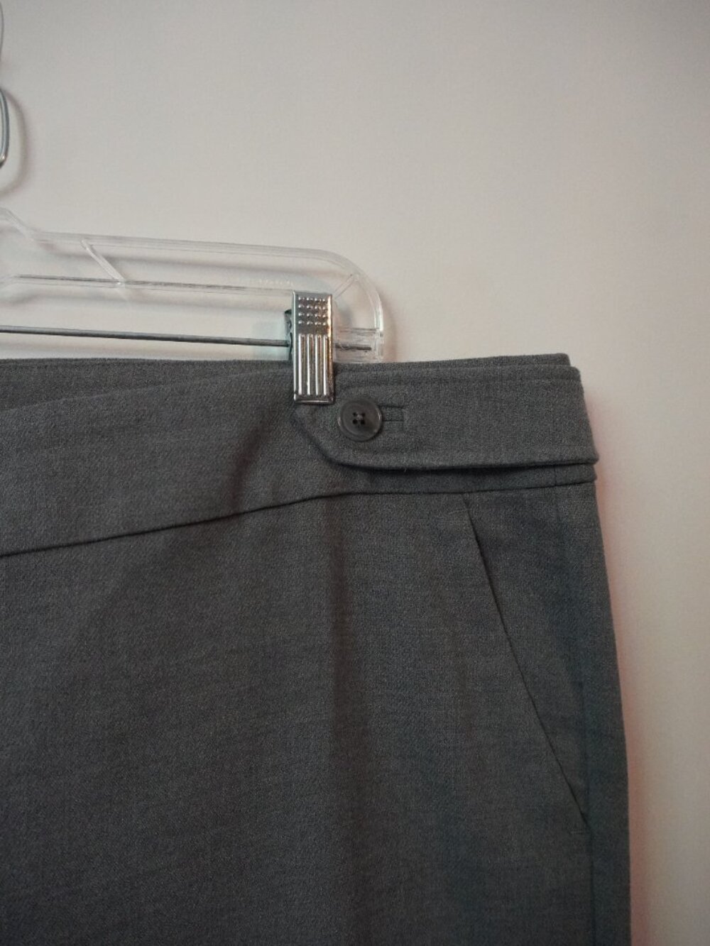 Loft Plus Marisa Slim Fit Dress Pants Women 24 Gray Textured Ankle Trousers - Picture 4 of 6